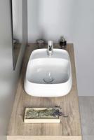 Waskom Sapho Aventin Rechthoek 60x40x15 cm Keramiek Wit (incl waste) - thumbnail