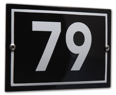 Emaille huisnummer Retro - Emaillebordje Emaille huisnummer Retro - Emaillebordje