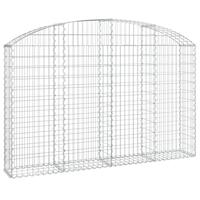 VidaXL Schanskorf gewelfd 200x30x120/140 cm gegalvaniseerd ijzer - thumbnail
