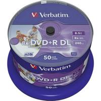 Verbatim 43703 DVD+R DL disc 8.5 GB 50 stuk(s) Spindel Bedrukbaar - thumbnail