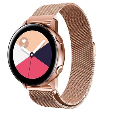 Milanis magnetische roestvrijstaal mesh polsband horlogeband voor Galaxy Watch actieve 20mm (Rose goud)