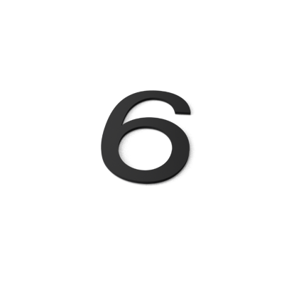 Nummer 6 Model: Huisnummer Staal Geroba - Geroba Nummer 6 Model: Huisnummer Staal Geroba - Geroba