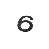 Nummer 6 Model: Huisnummer Staal Geroba - Geroba - thumbnail