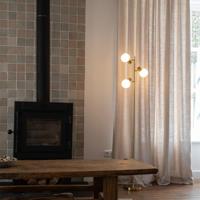 QAZQA Vloerlamp goud met opaal glas 3-lichts verstelbaar - Anouk - thumbnail