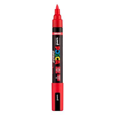 Uni Posca brushmarker pc5br rood - brushpunt 1-4 mm Uni Posca brushmarker pc5br rood - brushpunt 1-4 mm