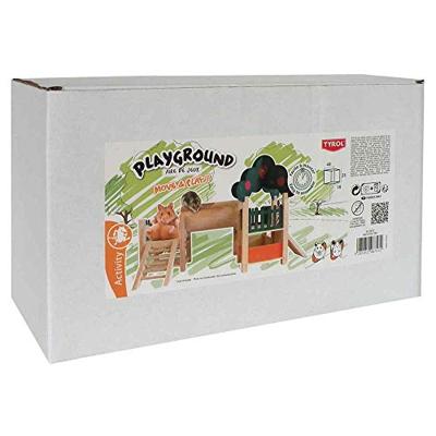 Accessorio per roditori - TIROLO - Area gioco - 40 x 18 x 25 cm - Tunnel da 3 cm, nascondiglio, arrampicata, topo