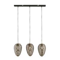 Light & Living Hanglamp 'Yaelle' 3-Lamps, kleur Antiek Brons/Mat Zwart - thumbnail