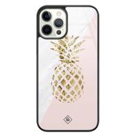 iPhone 12 Pro glazen hardcase - Ananas - thumbnail