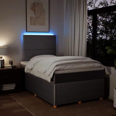 Boxspring met matras stof taupe 120x200 cm