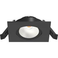 Inbouwspot Artdelight Dublin 1 Lichts Vierkant LED 2700K Dimbaar Zwart - thumbnail