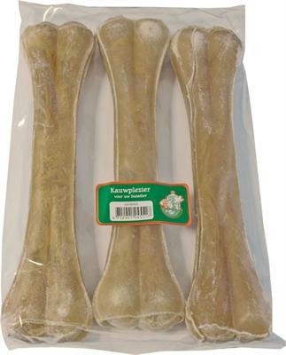 Buffelhuidbotten geperst (32 cm) voor de hond 6 stuks