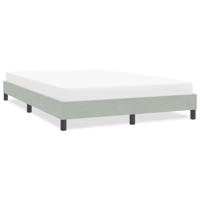 Bedframe zonder matras 160x220 cm fluweel lichtgrijs - thumbnail