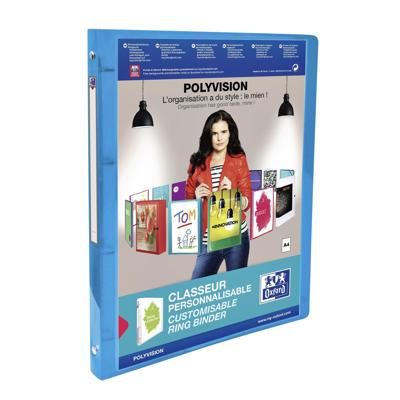Presentatieringband Oxford Polyvision A4 4-rings O-mech 20mm blauw | 12 stuks Presentatieringband Oxford Polyvision A4 4-rings O-mech 20mm blauw | 12 stuks