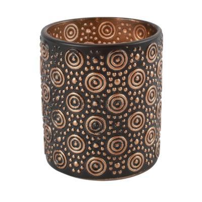 Countryfield theelichthouder hailey m zwart 10 cm | 24 stuks