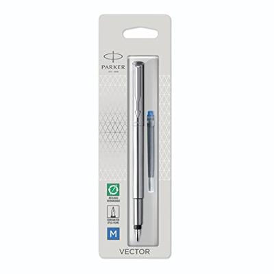 Parker Vector vulpen staal op blister
