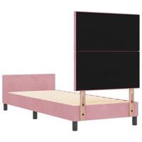Bedframe met hoofdeinde Roze 80 x 200 cm Fluweel - thumbnail