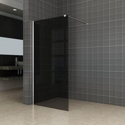 BWS Inloopdouche Pro Line Rookglas 80x200 8mm Nano Coating RVS Profiel en Stang BWS Inloopdouche Pro Line Rookglas 80x200 8mm Nano Coating RVS Profiel en Stang