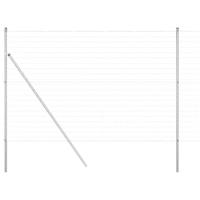 VidaXL Hek met paal zilver 1,5 x 10 m staal en pvc - thumbnail