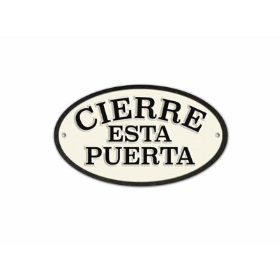 Plaat Magnet & Steel Cierre esta Puerta 16,3 x 9,5 cm