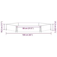 VidaXL Verhoogde plantenbak zeshoekig 160x160 cm massief grenenhout - thumbnail