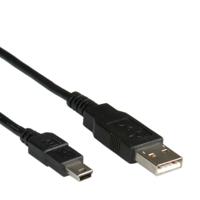 ROLINE USB 2.0 Kabel, type A - 5-Pin Mini, zwart, 3 m - thumbnail