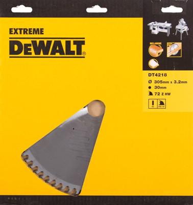 DeWalt Accessoires Cirkelzaagblad 305x30x72t, holle tand, positief 10°, kerf 3,2mm - DT4218-QZ DeWalt Accessoires Cirkelzaagblad 305x30x72t, holle tand, positief 10°, kerf 3,2mm - DT4218-QZ