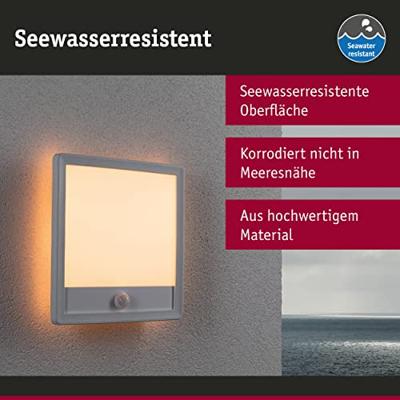 Paulmann 94707 Lamina PIR 2200K eck. Weiß LED-plafondlamp LED 14 W Wit