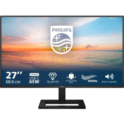 Philips 1000 series 27E1N1600AE/00 computer monitor 68,6 cm (27") 2560 x 1440 Pixels Quad HD LCD Zwart Philips 1000 series 27E1N1600AE/00 computer monitor 68,6 cm (27") 2560 x 1440 Pixels Quad HD LCD Zwart