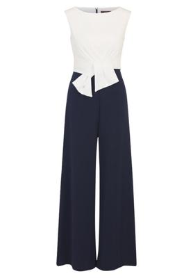 Vera Mont jumpsuit wit blauw 241-01784867