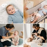 Verpakking van 3 inbakerdoeken - DOOMOO - Biologisch katoenen gaas - Oeko-Tex gecertificeerd - Beige - thumbnail