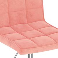 Eetkamerstoelen draaibaar 6 st fluweel roze - thumbnail