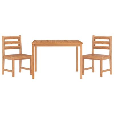 3-delige Tuinset massief teakhout