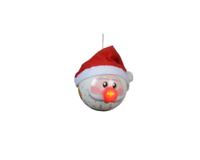 Led kerstbal foam 6.5 cm kerstman - thumbnail