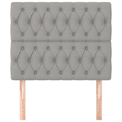 Hoofdborden 2 st 90x7x78/88 cm stof lichtgrijs Hoofdborden 2 st 90x7x78/88 cm stof lichtgrijs