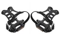 Wellgo R11 Pedalen + Toe Clips + Straps - Zwart - thumbnail