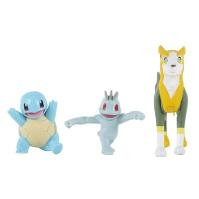 Pokemon Battle Figure Pack - Boltund, Squirtle & Machop