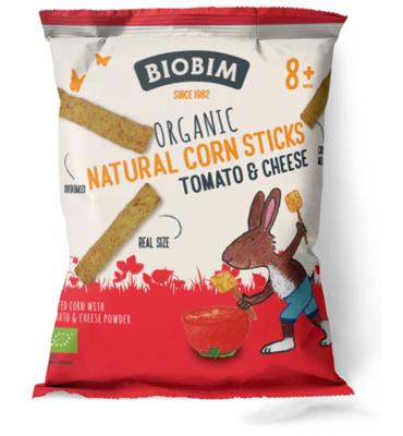 Biobim Biobim Cornsticks Tomaat/kaas Bio (25g)