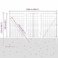 Weidehekwerk Zilver 25 x 1.6 m Gegalvaniseerd staal - thumbnail