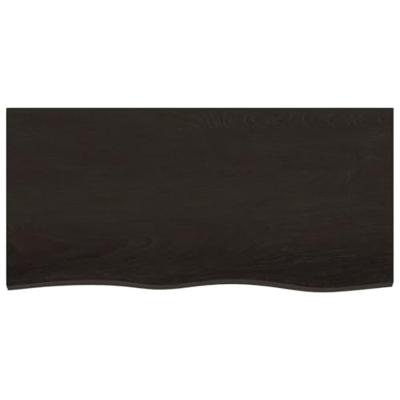 Wandschap behandeld massief eikenhout donkerbruin