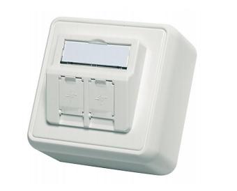 Telegärtner 100021382 Netwerkdoos Opbouw (op muur) Zonder connectoren Alpine-wit