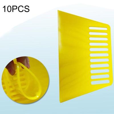 10 PCS pees kunststof schraper voor behangers & Automotive Glass folie & verf schraper Putty verfraaien Tools(Yellow)