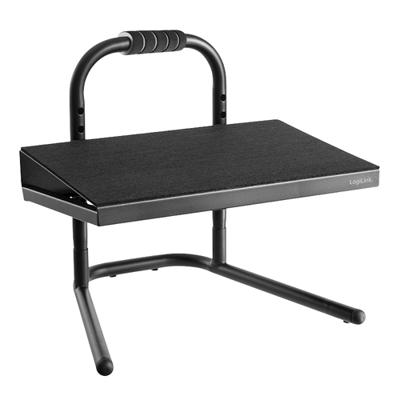 LogiLink EO0007 Poggiapiedi Antiscivolo Regolabile Nero Voetensteun (b x d) 400 mm x 339 mm Ergonomisch, In hoogte verstelbaar, Met schuimstoflaag Zwart