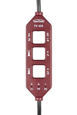 Testboy TV 435 Meetadapter Randaarde stekker - Randaarde koppeling Rood