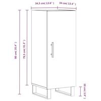 Dressoir 34,5x34x90 cm bewerkt hout bruineikenkleurig - thumbnail
