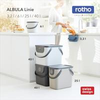 Rotho albula bio afvalbakje 3.2l blauw - thumbnail