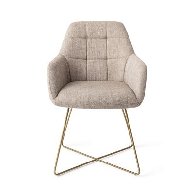 Jesper Home Noto eetkamerstoel Biscuit Beach cross gold