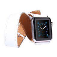 Kakapi Double Strap bandje - Wit - Geschikt voor Apple watch 38mm / 40mm / 41mm / 42mm - thumbnail