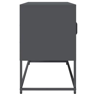 Tv-meubel 100,5x39x60,5 cm koudgewalst staal antracietkleurig