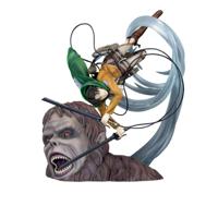 Attack on Titan PVC Statue 1/7 Levi vs Beast Titan Ver. 28 cm - thumbnail