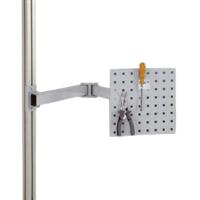 Manuflex ZB8232.9006 Gereedschap draagplaat voor CANTOLAB en aluminium, BxH 305 x 305 mm, met dubbel scharnier zwenkarm - thumbnail